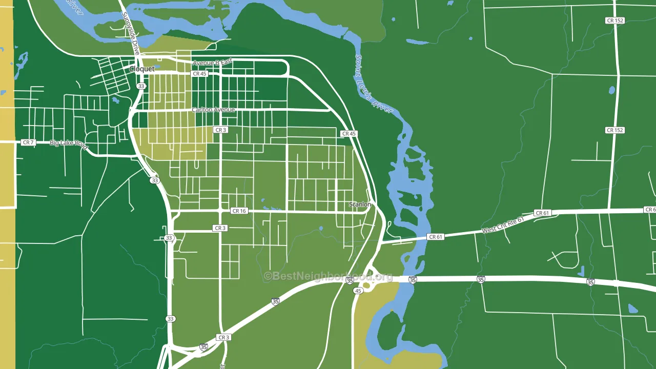 Scanlon, MN block-group voter-turnout map