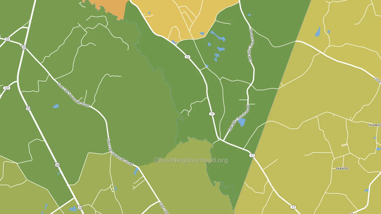 Scarboro, GA block-group voter-turnout map