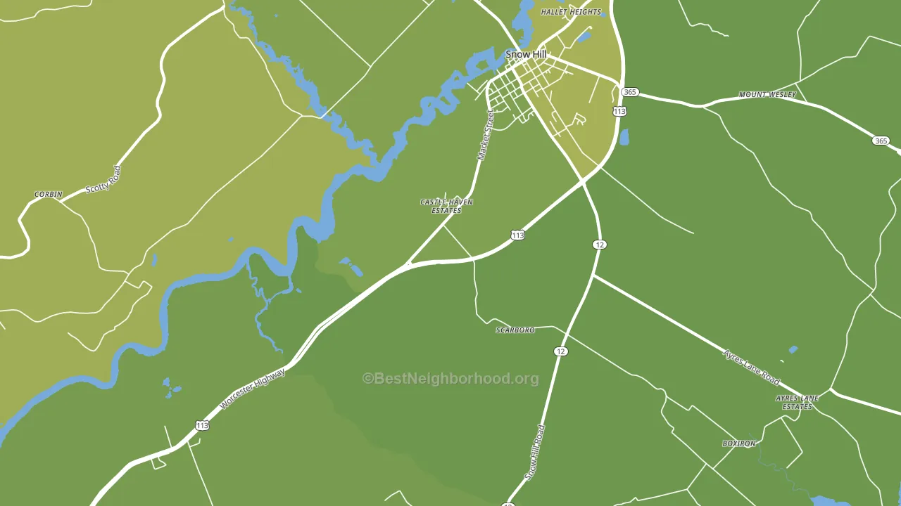 Scarboro, MD block-group voter-turnout map
