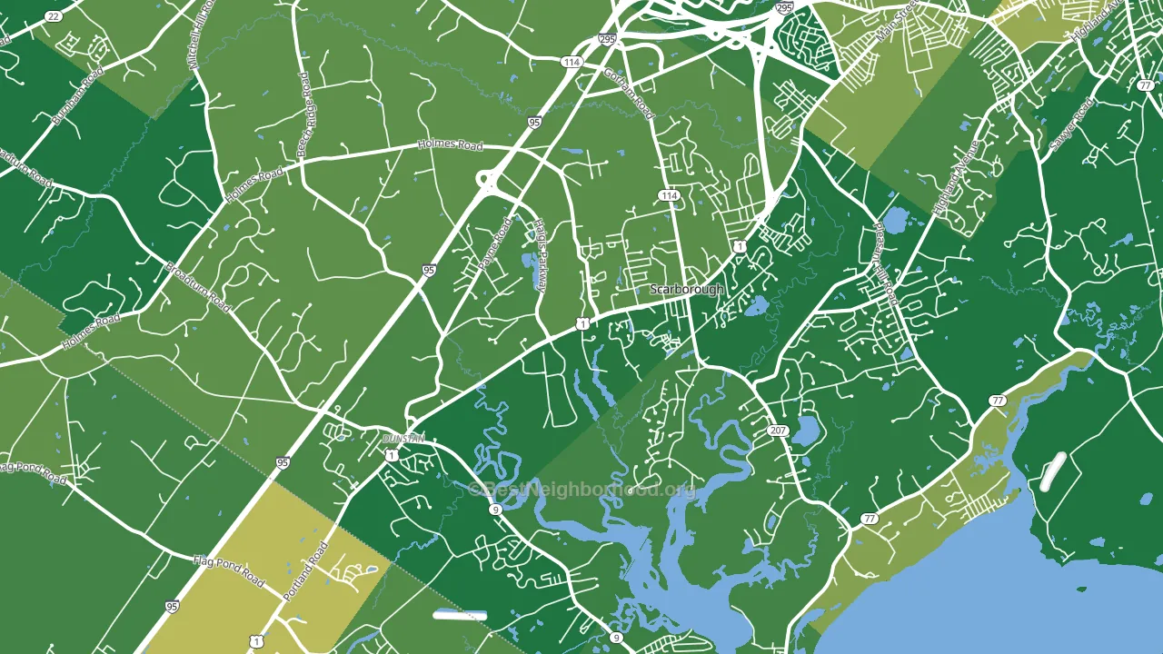 Scarborough, ME block-group voter-turnout map