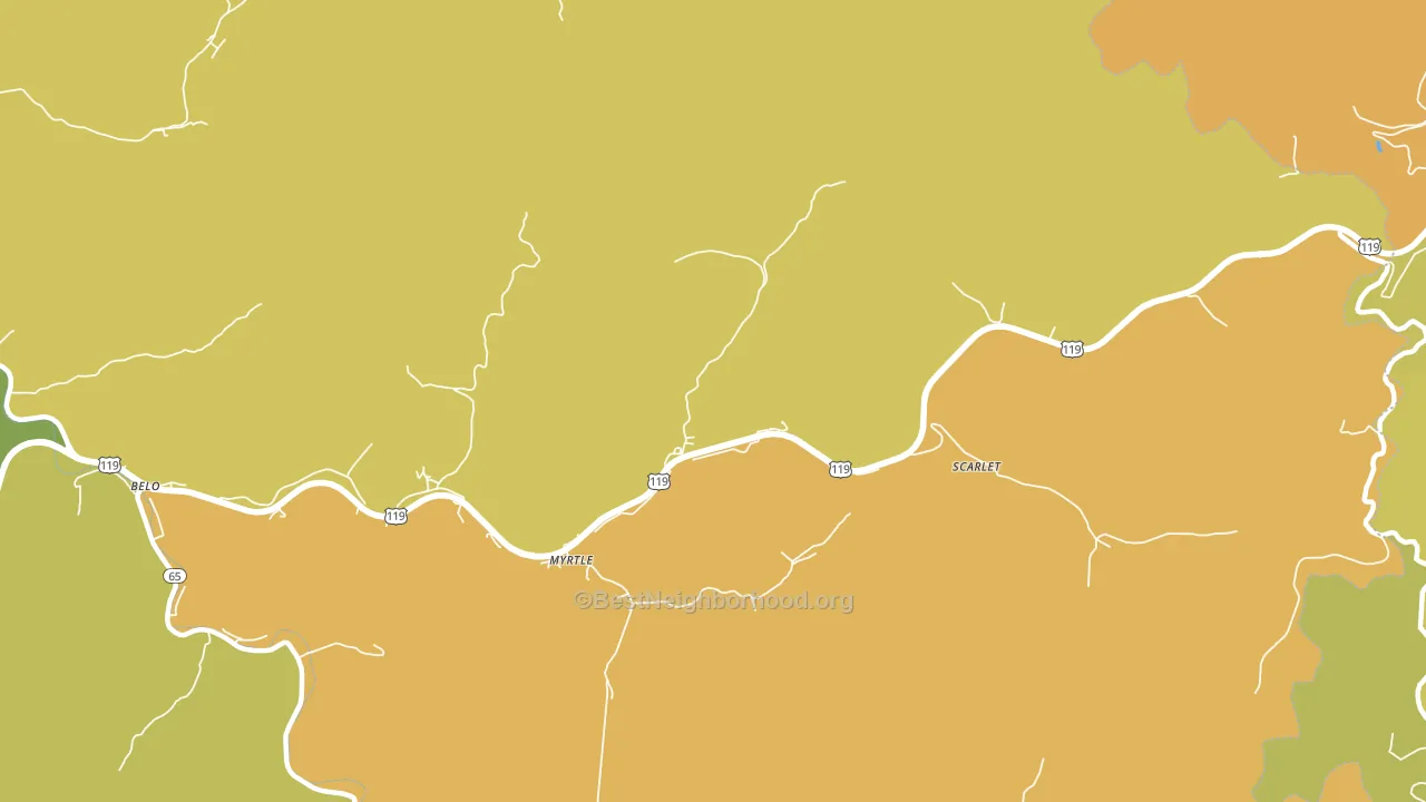 Scarlet, WV block-group voter-turnout map