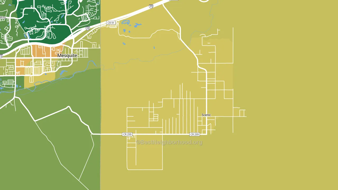 Scenic, AZ block-group voter-turnout map