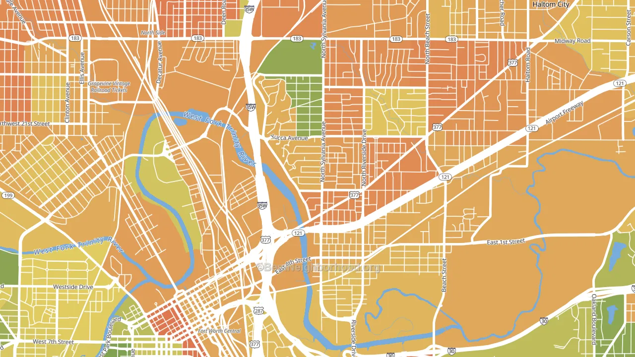 Scenic Bluff, Fort Worth, TX block-group voter-turnout map