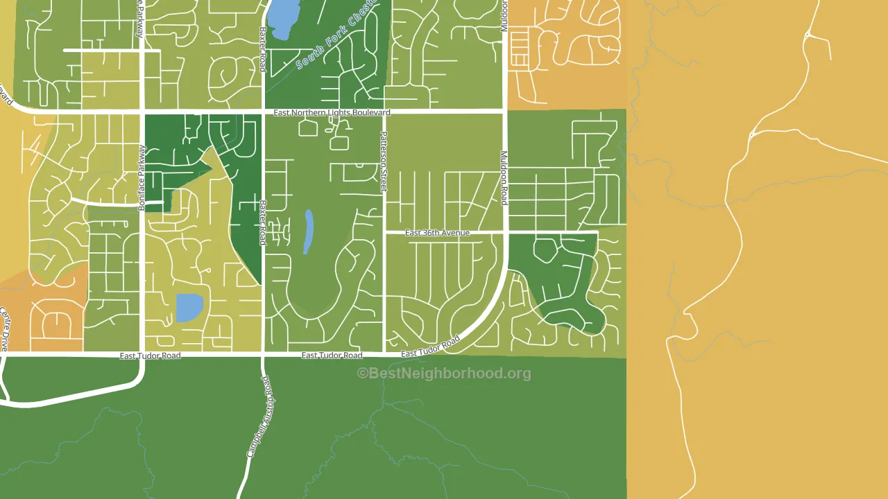 Scenic Foothills, Anchorage, AK block-group voter-turnout map