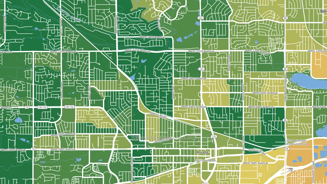 Scenic Heights, Arvada, CO block-group voter-turnout map