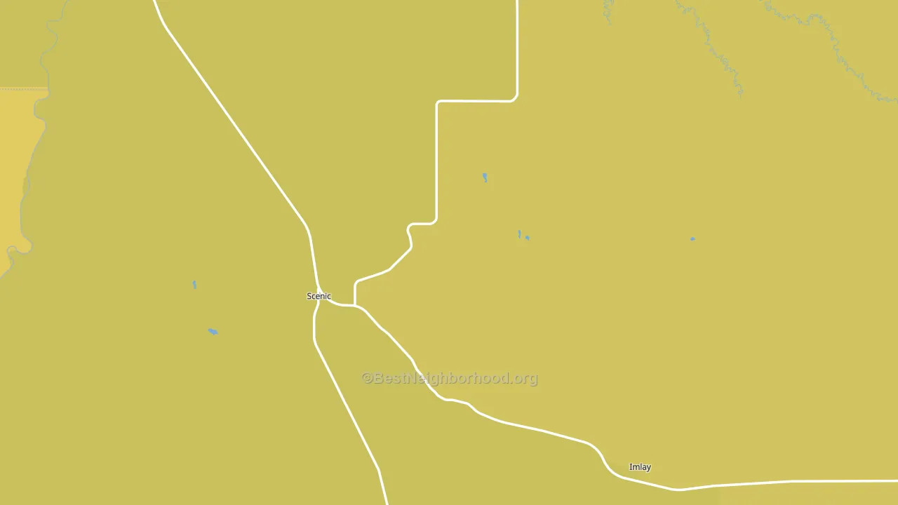 Scenic, SD block-group voter-turnout map