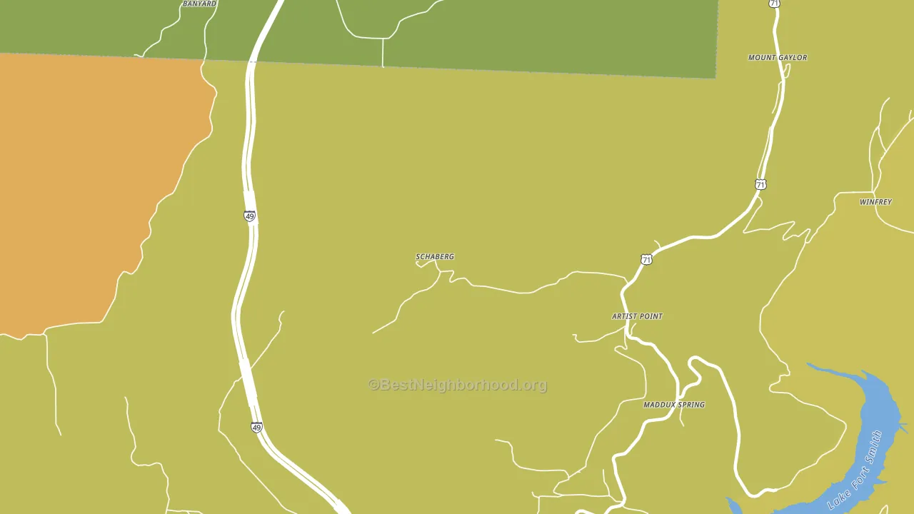 Schaberg, AR block-group voter-turnout map
