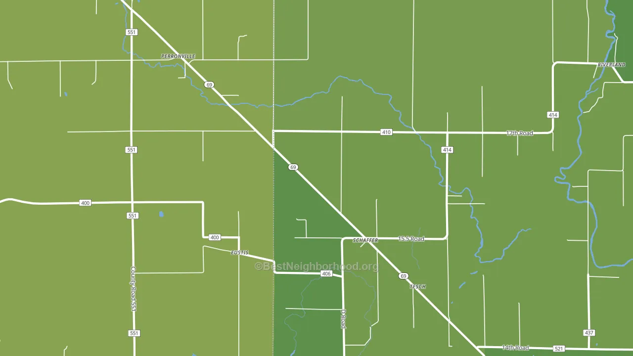 Schaffer, MI block-group voter-turnout map