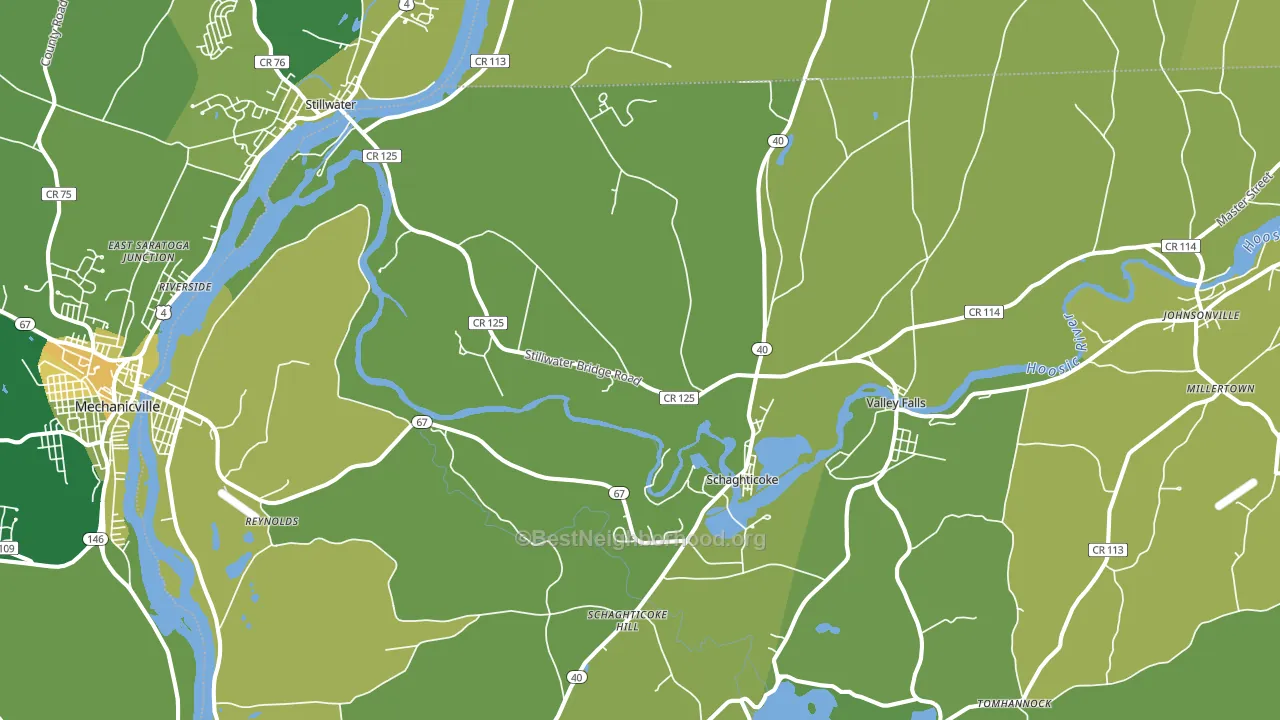 Schaghticoke, NY block-group voter-turnout map