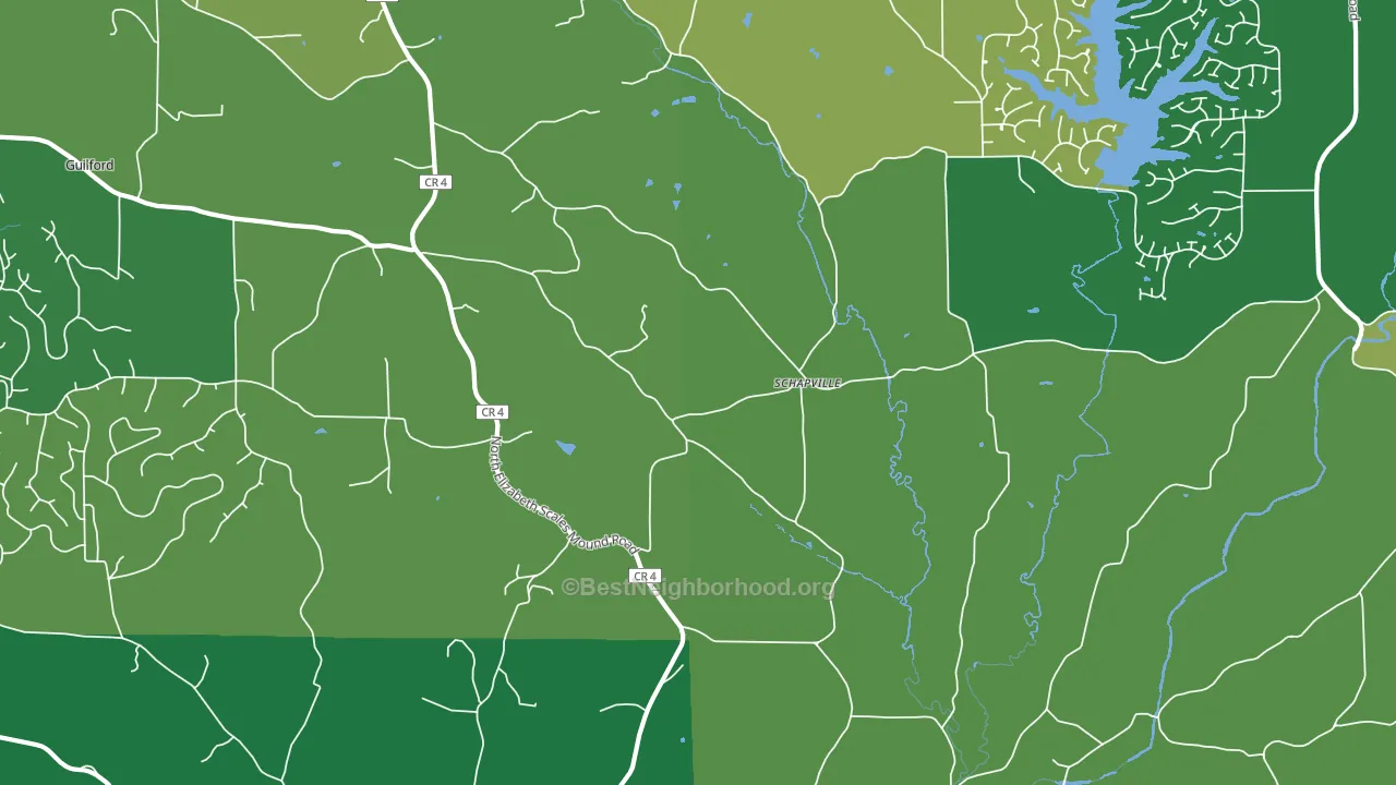 Schapville, IL block-group voter-turnout map