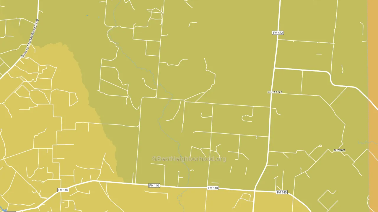 Schattel, TX block-group voter-turnout map