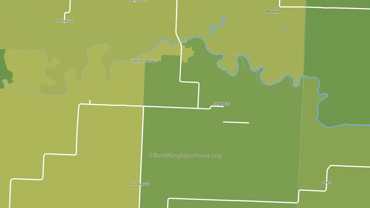 Schell City, MO block-group voter-turnout map
