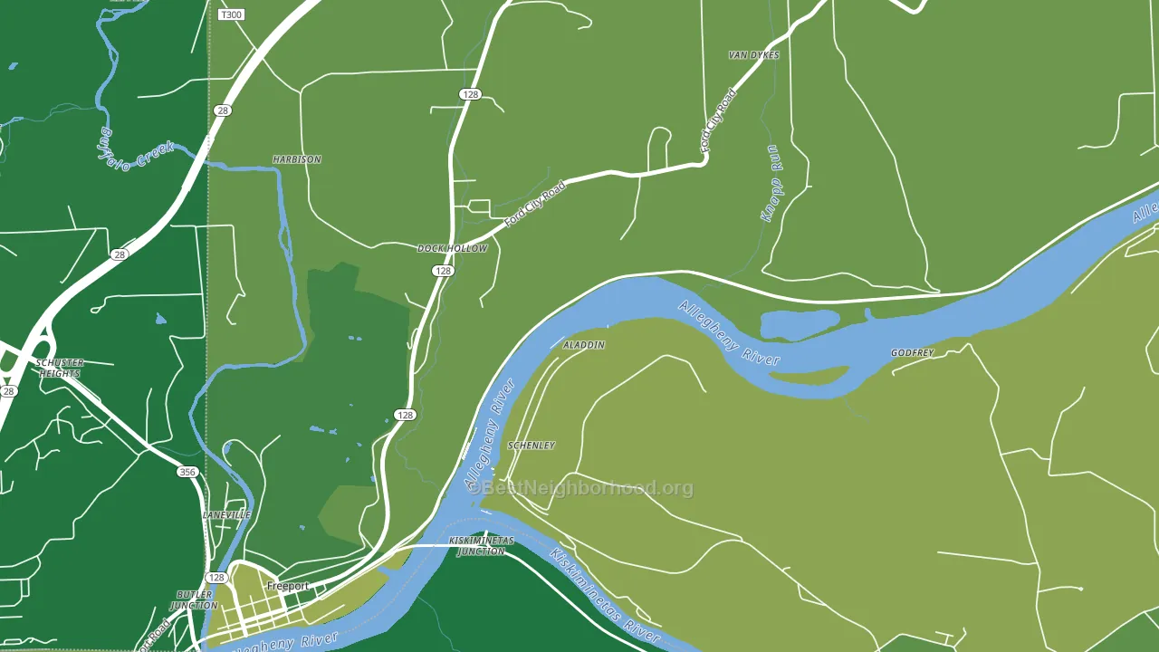 Schenley, PA block-group voter-turnout map