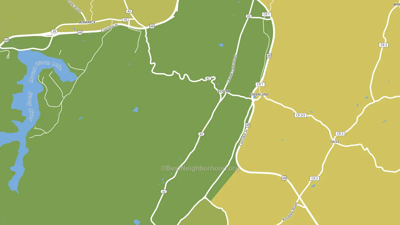 Scherr, WV block-group voter-turnout map
