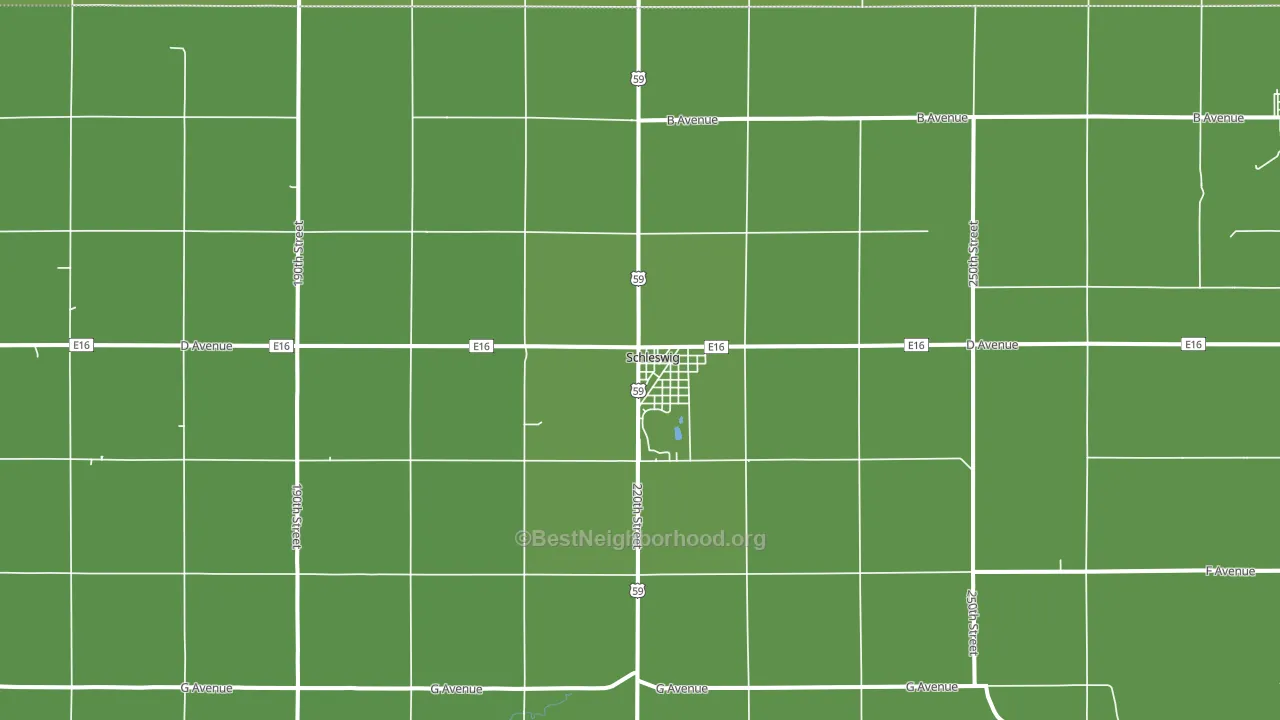 Schleswig, IA block-group voter-turnout map