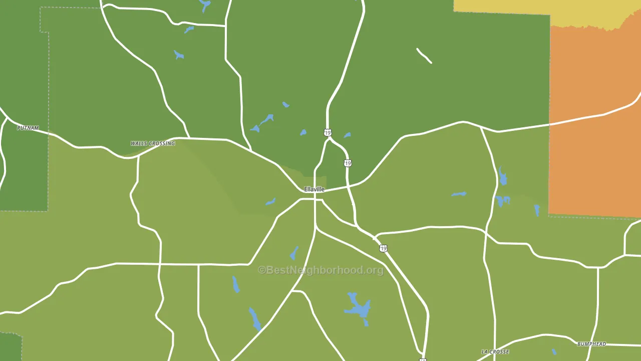 Schley County, GA block-group voter-turnout map