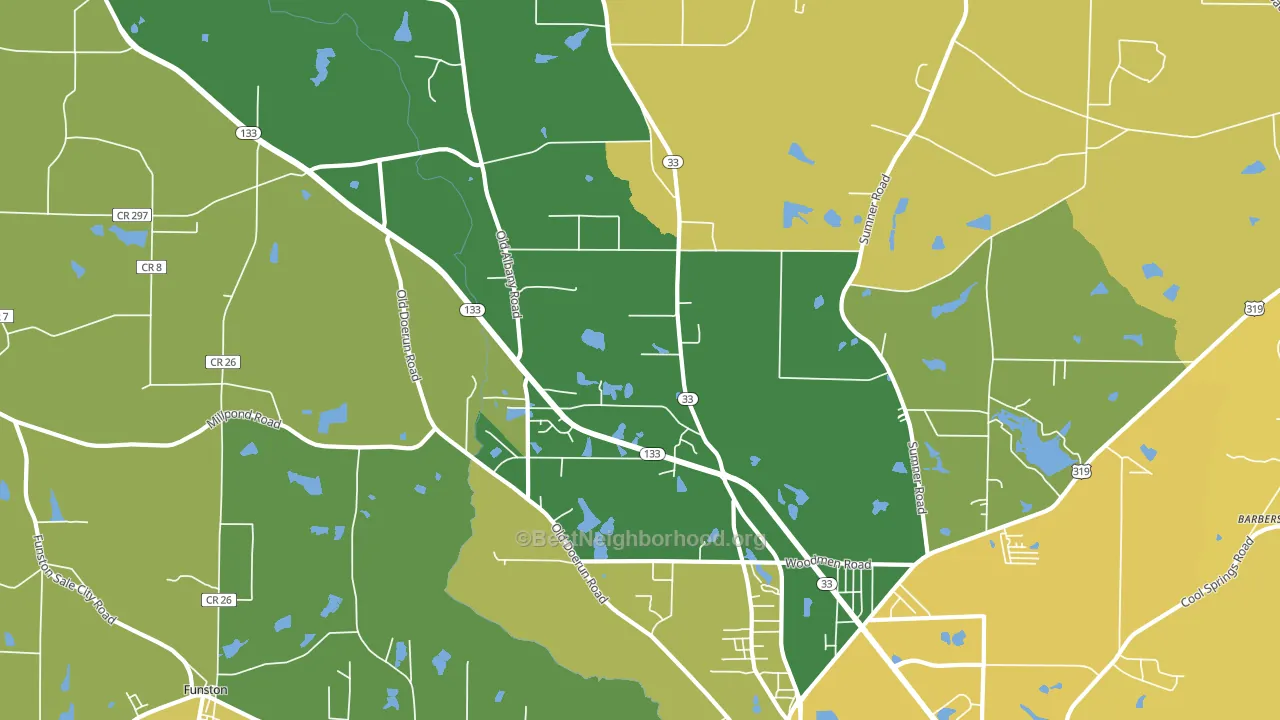 Schley, GA block-group voter-turnout map