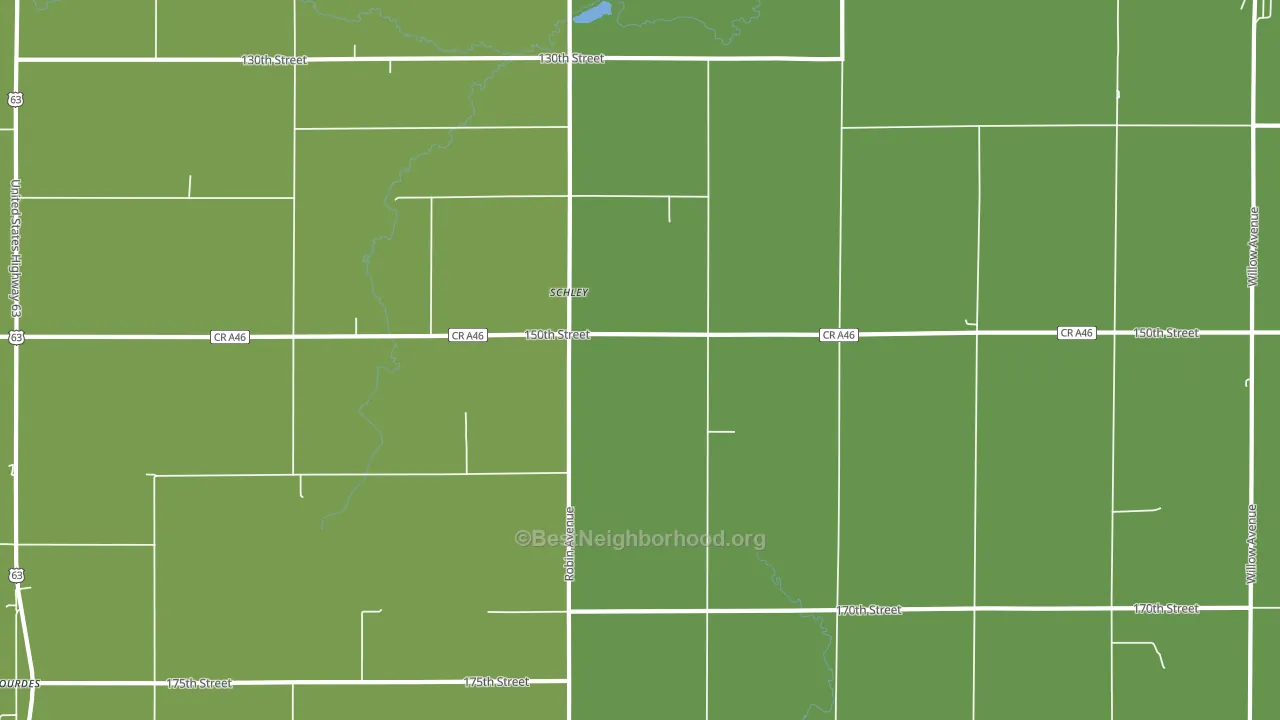 Schley, IA block-group voter-turnout map