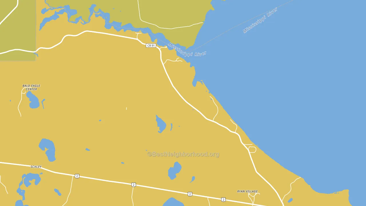 Schley, MN block-group voter-turnout map