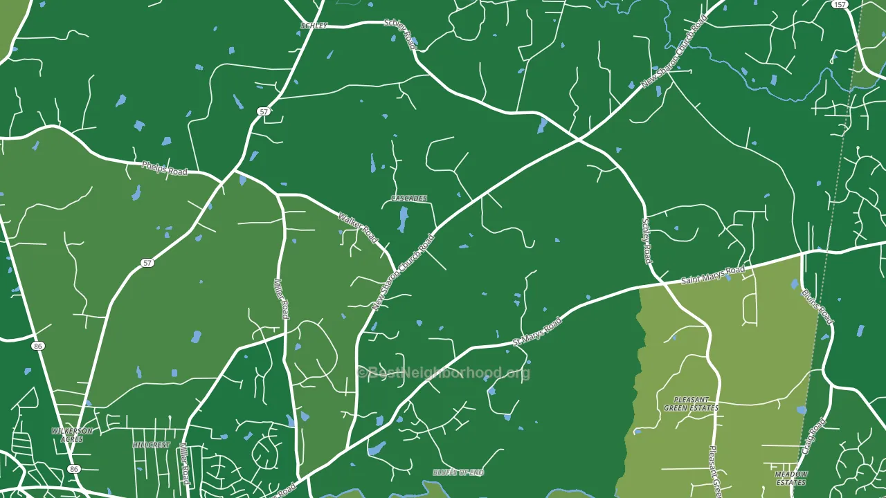 Schley, NC block-group voter-turnout map