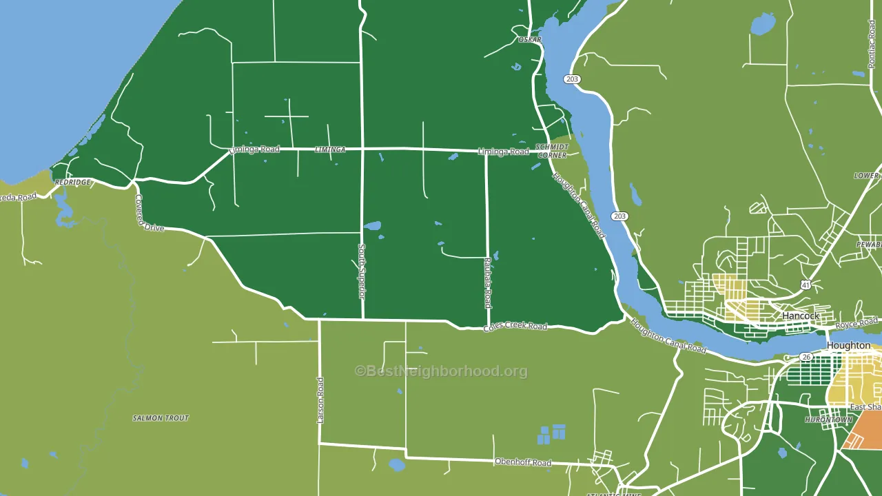 Schmidt Corner, MI block-group voter-turnout map