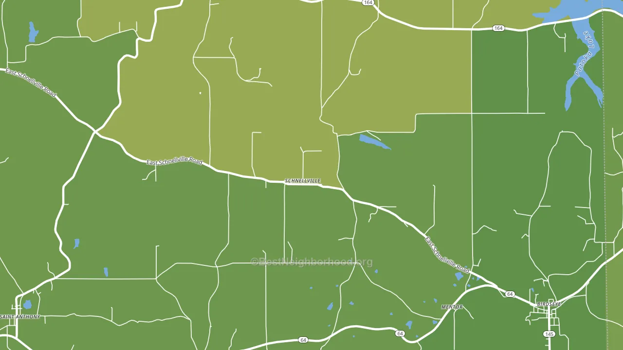 Schnellville, IN block-group voter-turnout map