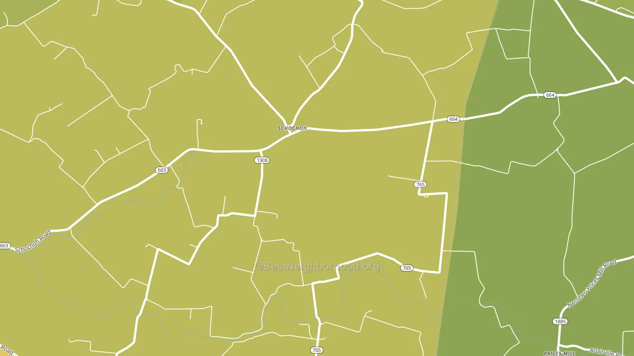 Schochoh, KY block-group voter-turnout map