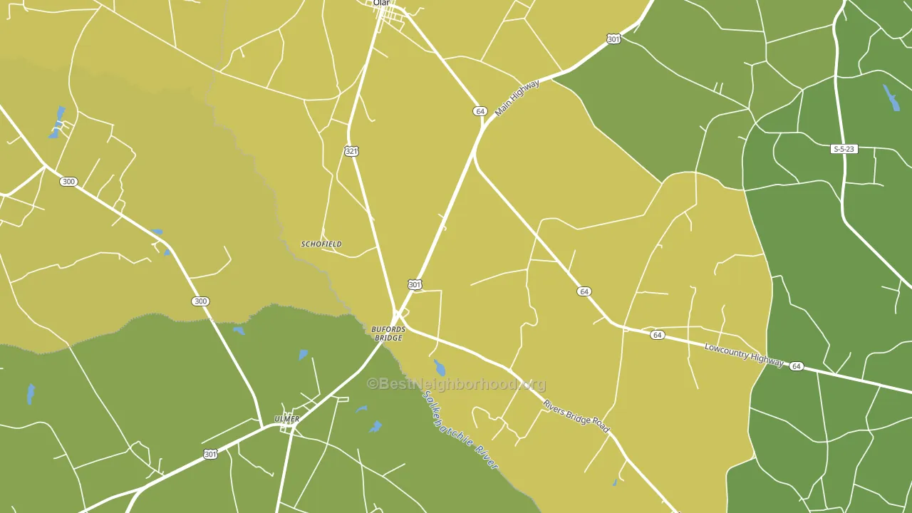 Schofield, SC block-group voter-turnout map