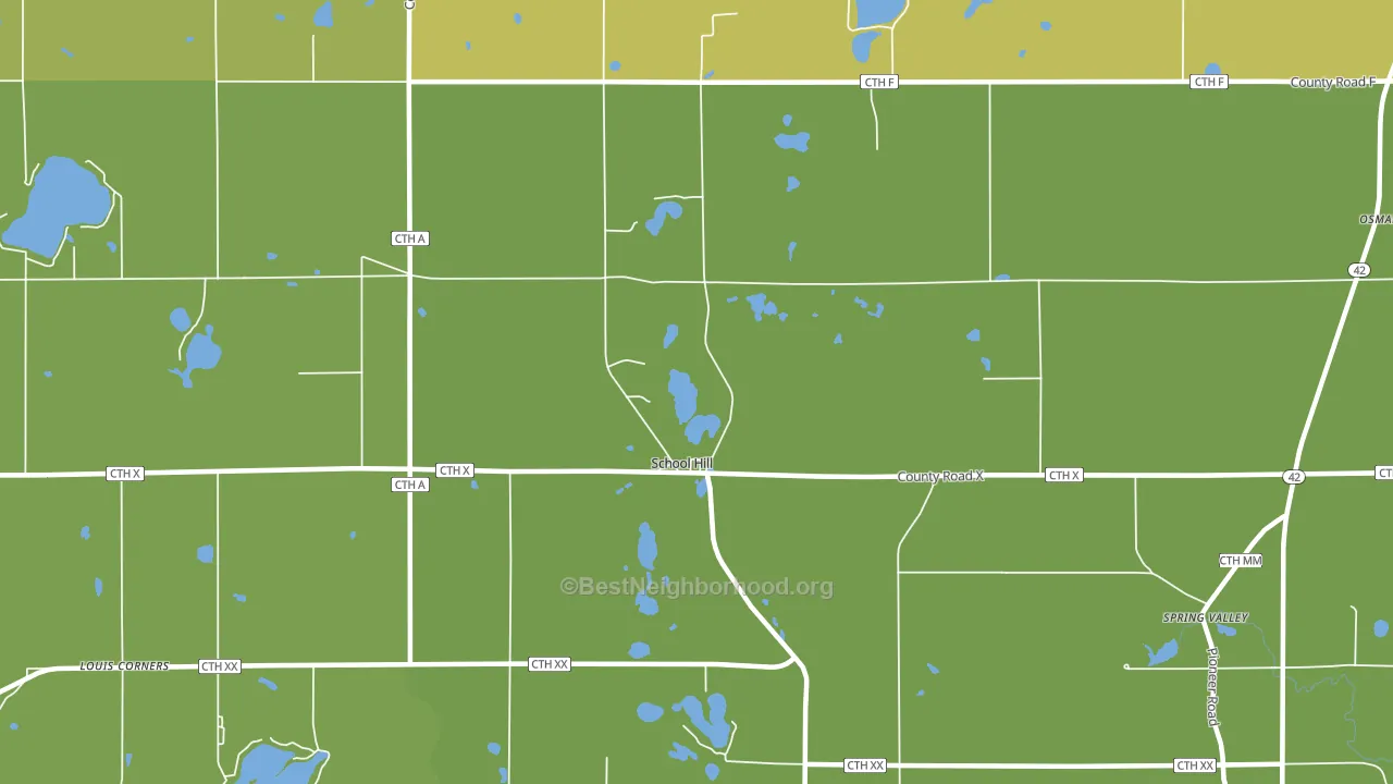 School Hill, WI block-group voter-turnout map