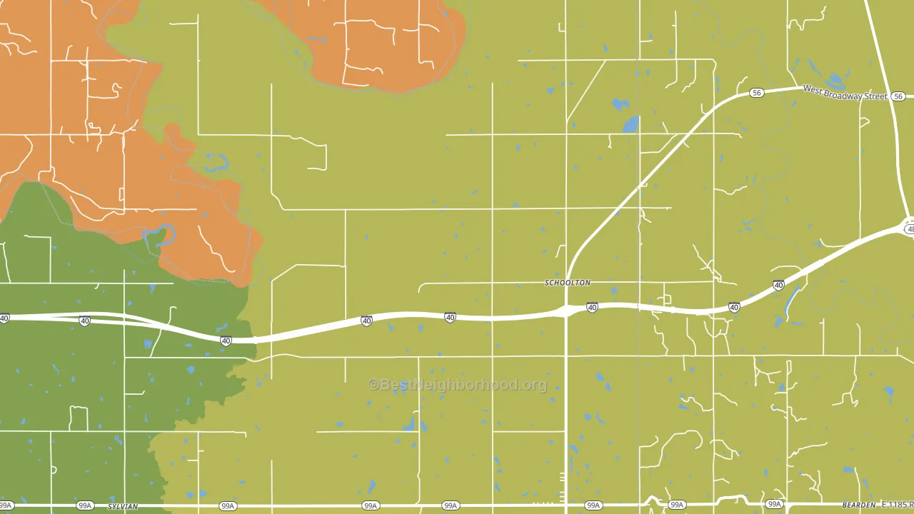 Schoolton, OK block-group voter-turnout map
