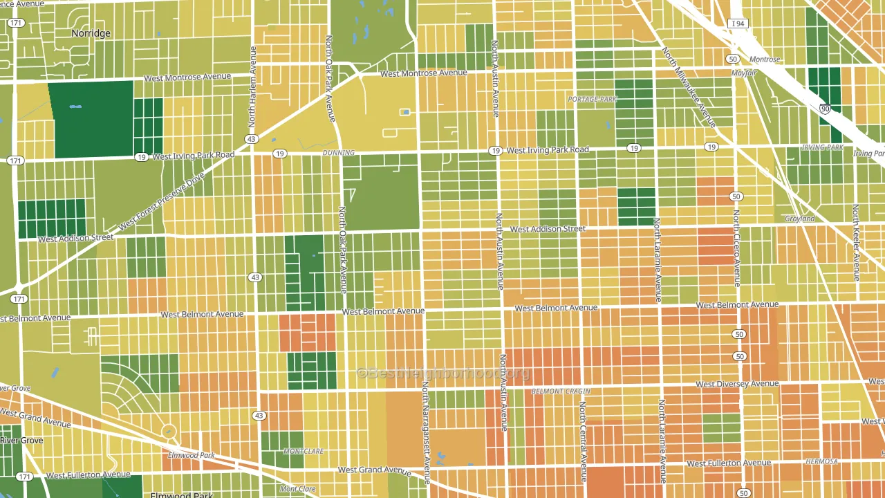 Schorsch, Chicago, IL block-group voter-turnout map