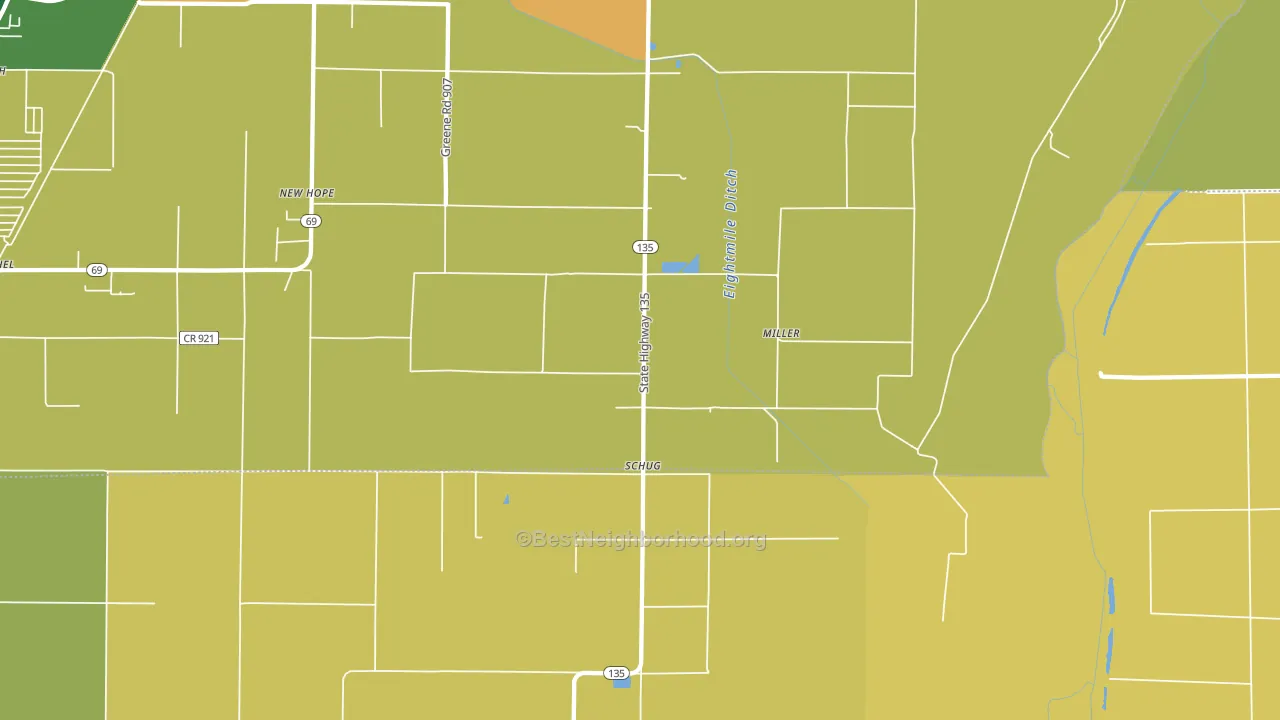Schug, AR block-group voter-turnout map