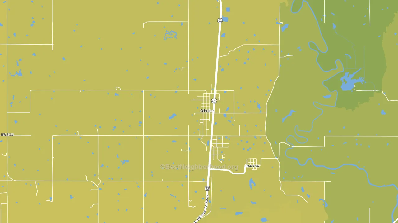 Schulter, OK block-group voter-turnout map