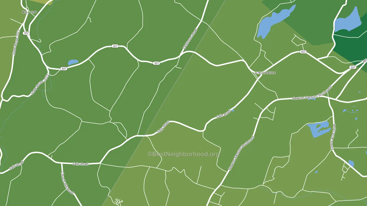Schultzville, PA block-group voter-turnout map