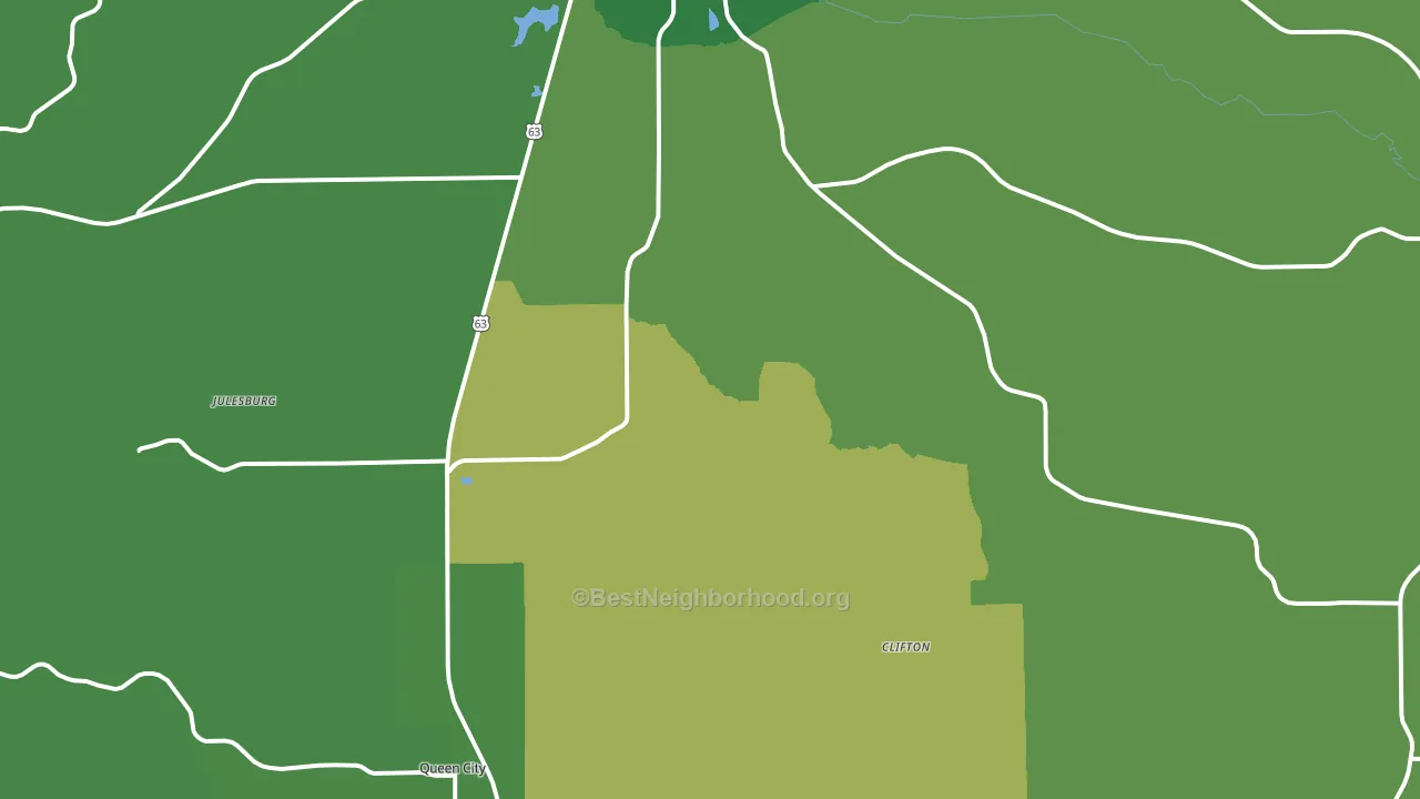 Schuyler County, MO block-group voter-turnout map