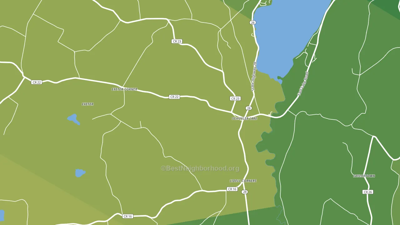 Schuyler Lake, NY block-group voter-turnout map