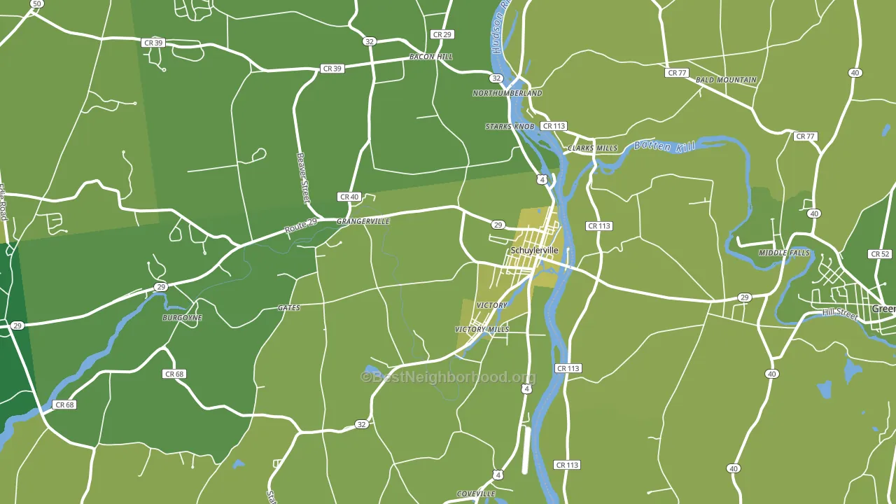 Schuylerville, NY block-group voter-turnout map