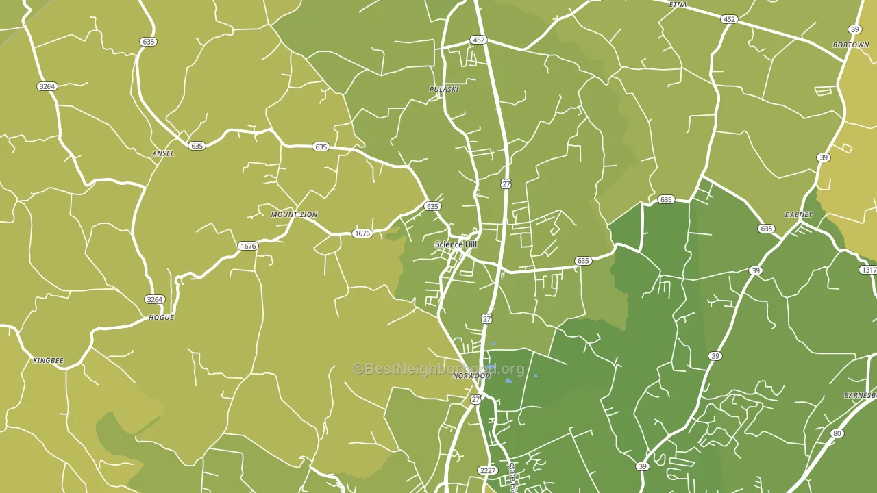 Science Hill, KY block-group voter-turnout map