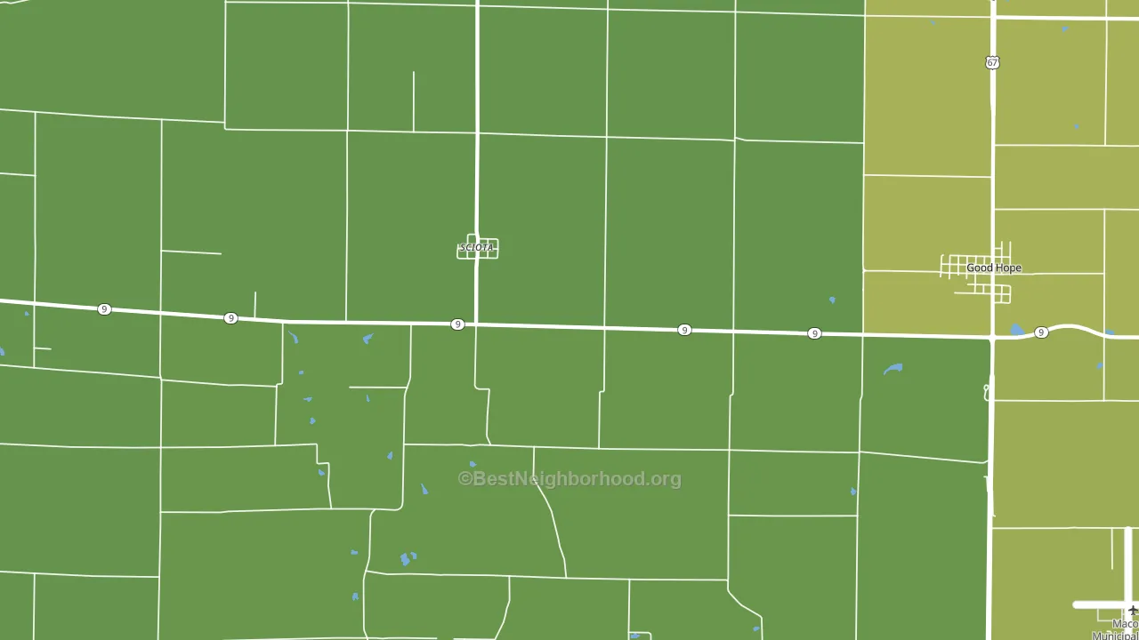 Sciota, IL block-group voter-turnout map