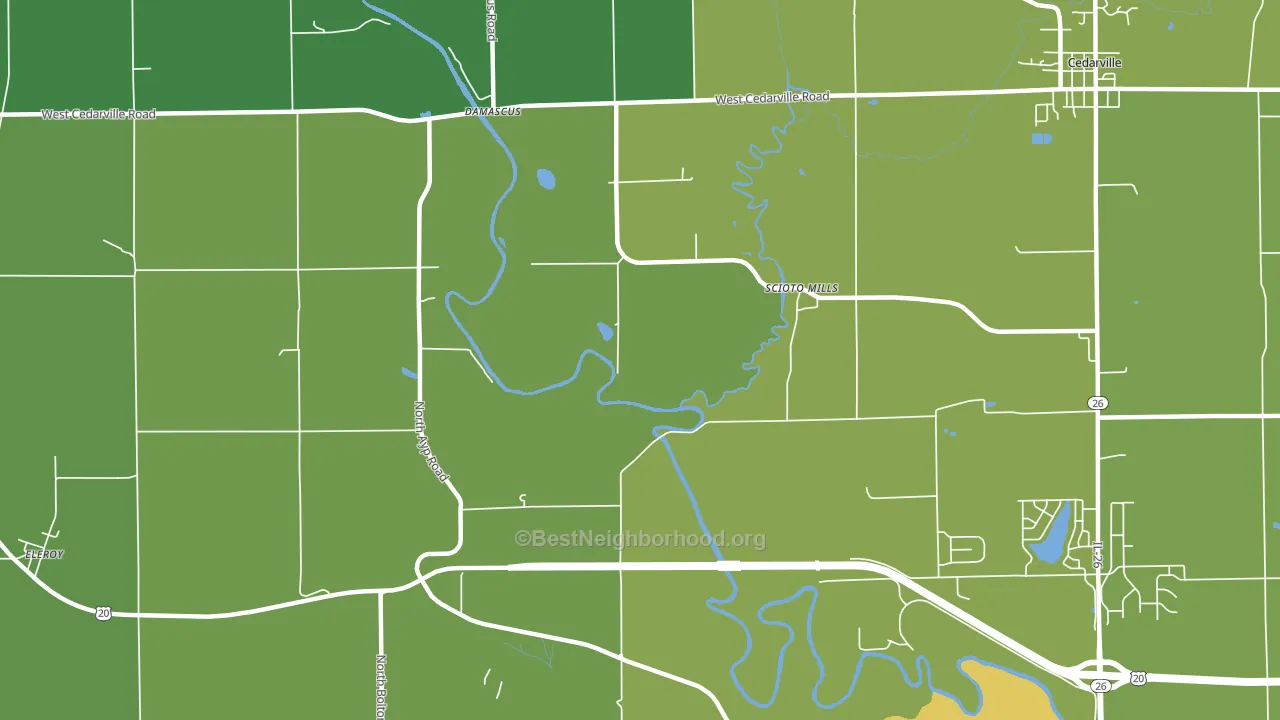 Scioto Mills, IL block-group voter-turnout map