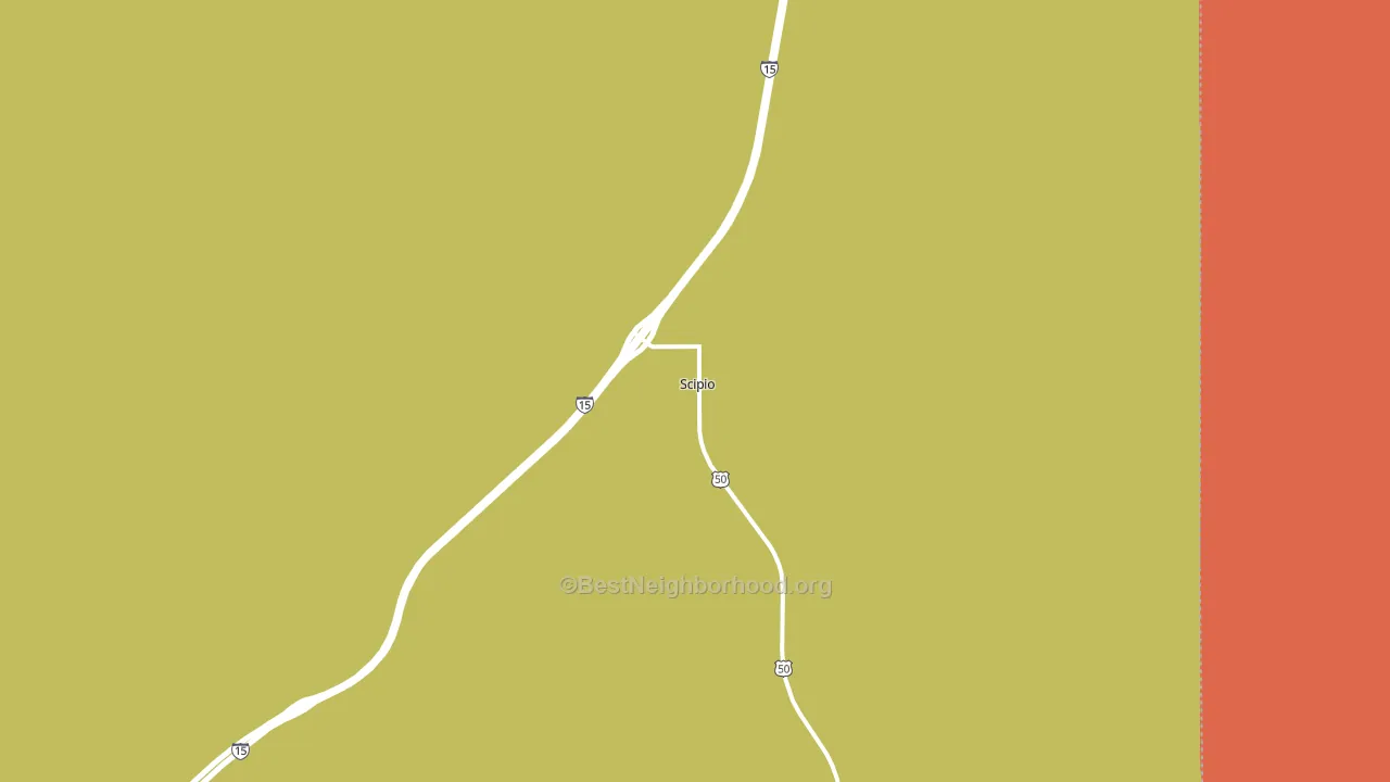 Scipio, UT block-group voter-turnout map