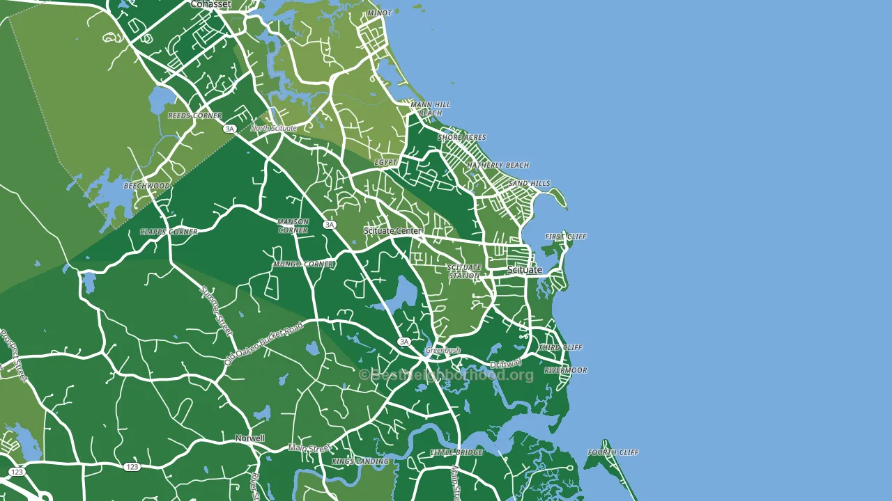 Scituate, MA block-group voter-turnout map