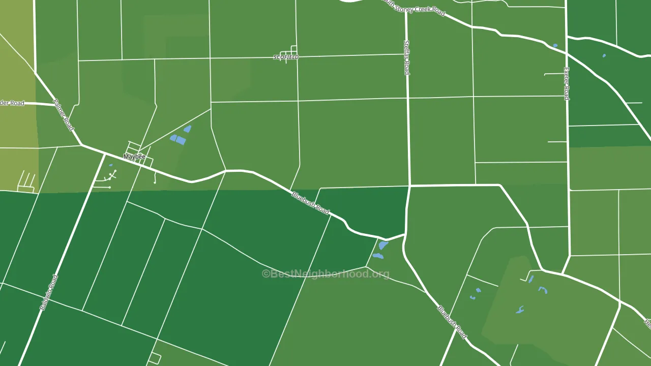 Scofield, MI block-group voter-turnout map