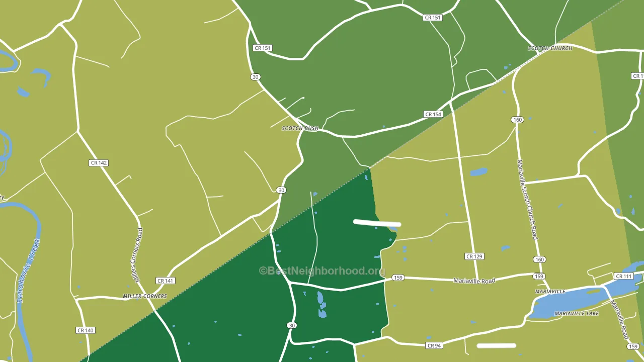 Scotch Bush, NY block-group voter-turnout map