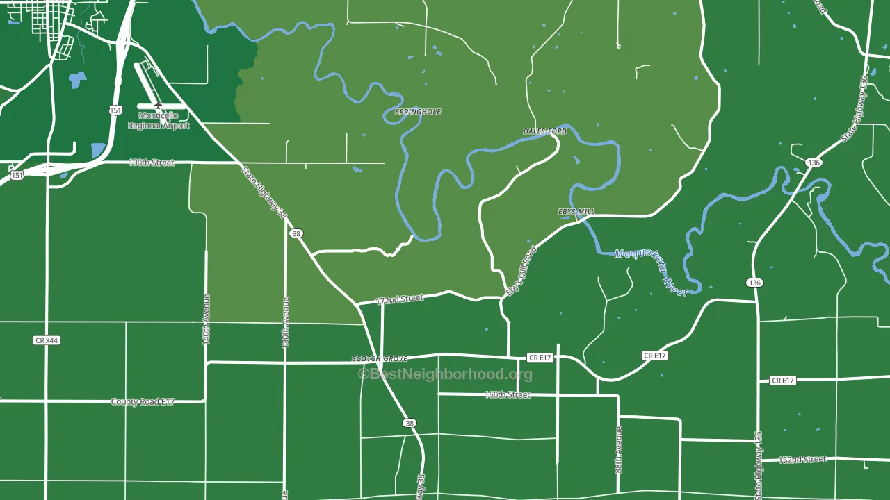 Scotch Grove, IA block-group voter-turnout map