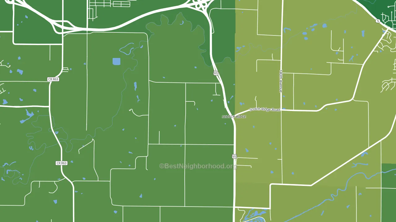 Scotch Ridge, IA block-group voter-turnout map