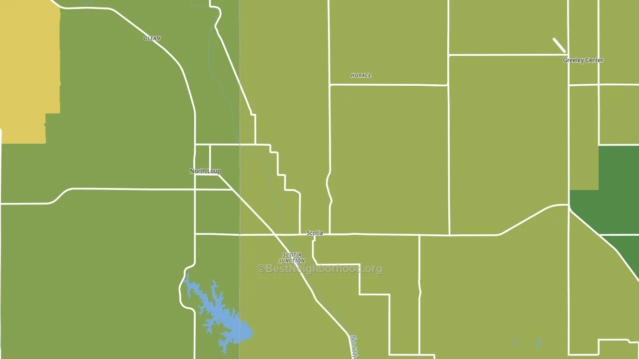 Scotia, NE block-group voter-turnout map
