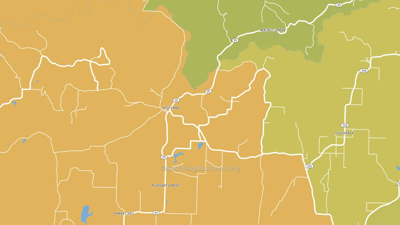 Scotland, AR block-group voter-turnout map