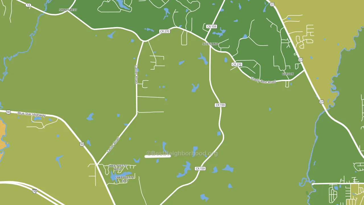 Scotland, FL block-group voter-turnout map
