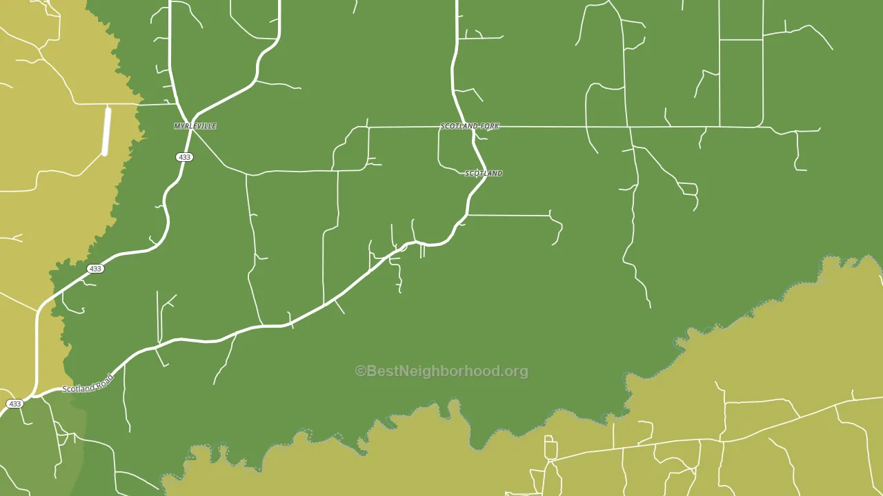 Scotland Fork, MS block-group voter-turnout map